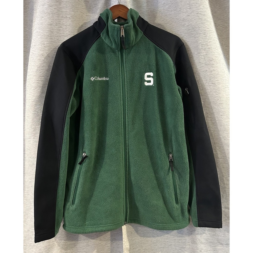 Columbia Michigan State Spartans Fleece Jacket‎ Green Size Medium